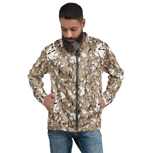 Bowtie Bark on a Bomber Jacket