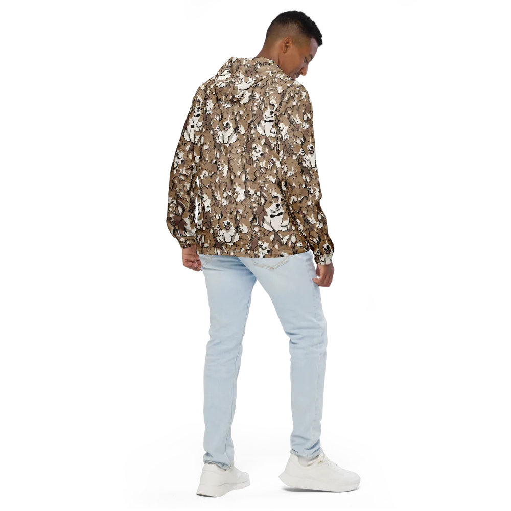 Bowtie Bark on Men's Windbreaker — Back