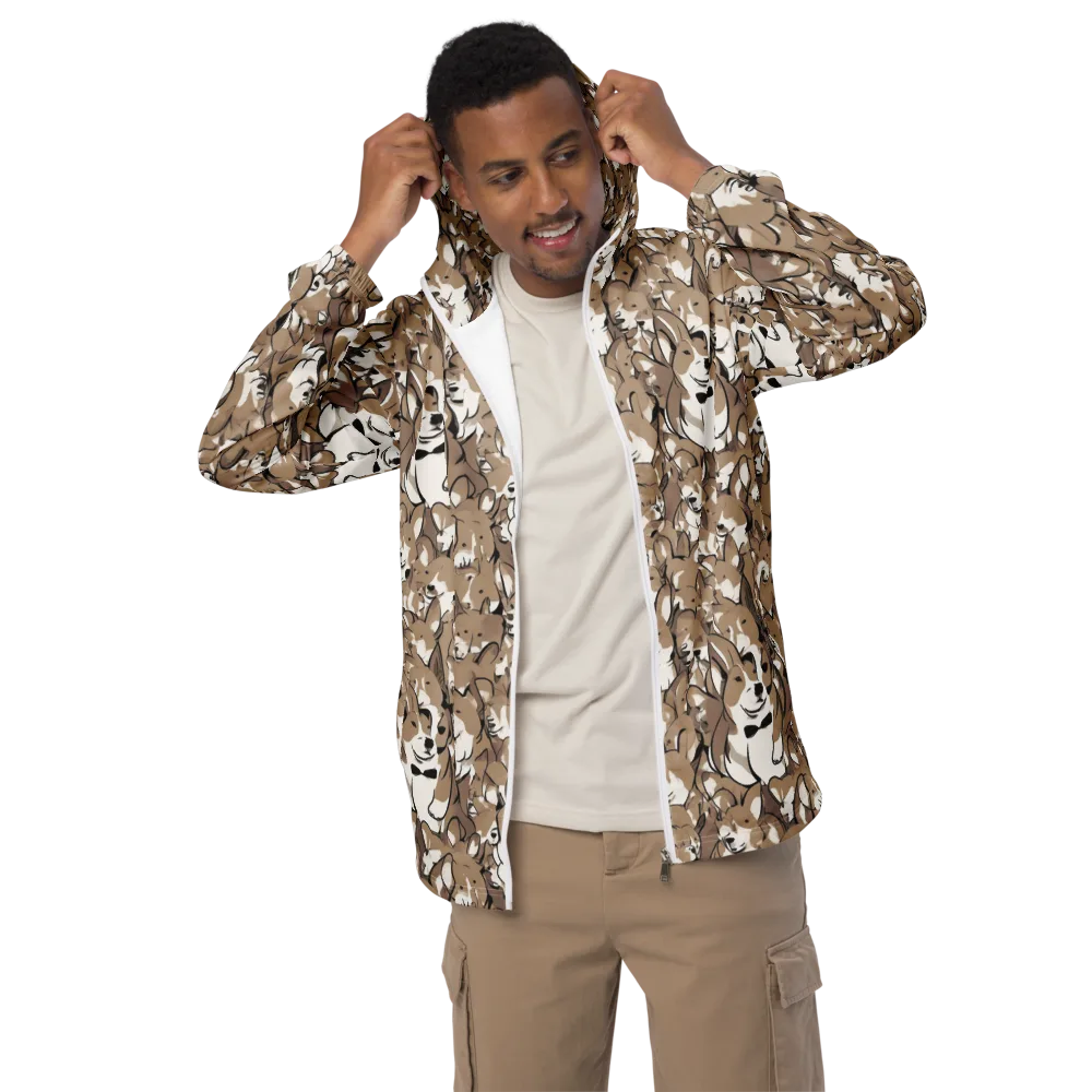 Bowtie Bark on Men's Windbreaker — Front
