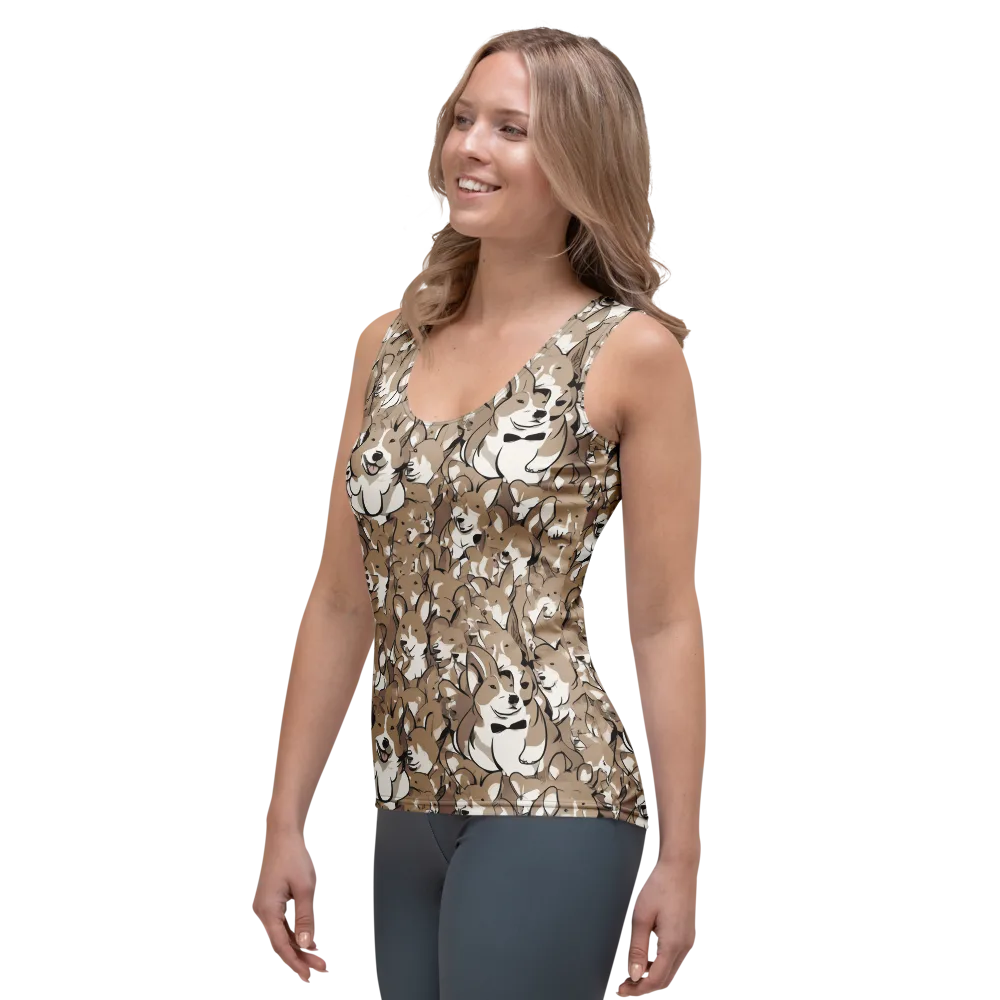 Bowtie Bark on Women's Tank Top — Left Front