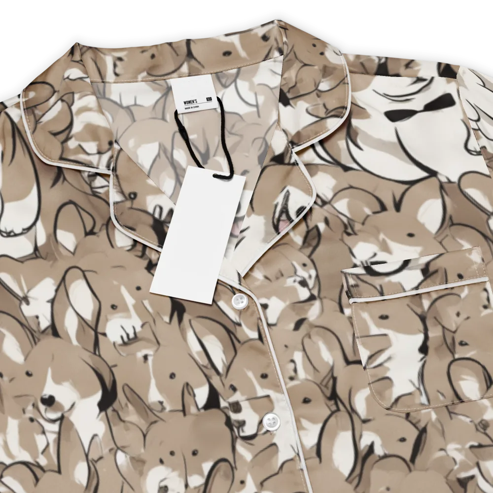 Bowtie Bark on Women's Short Sleeve Pajama Top — Product details