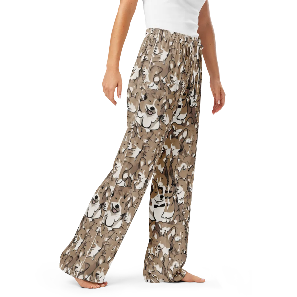 Bowtie Bark on Women's Pajama Pants — Right Front