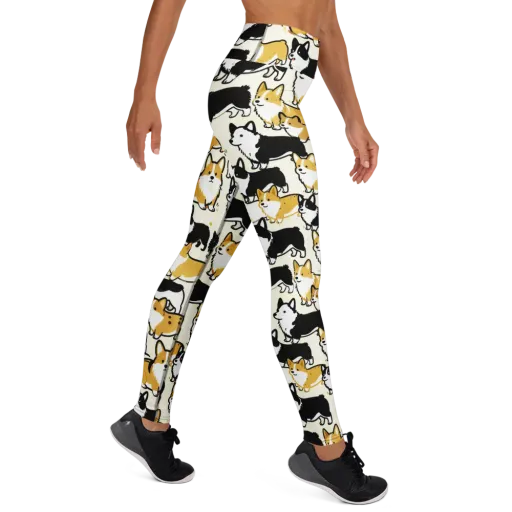 Golden Tails on a Yoga Leggings