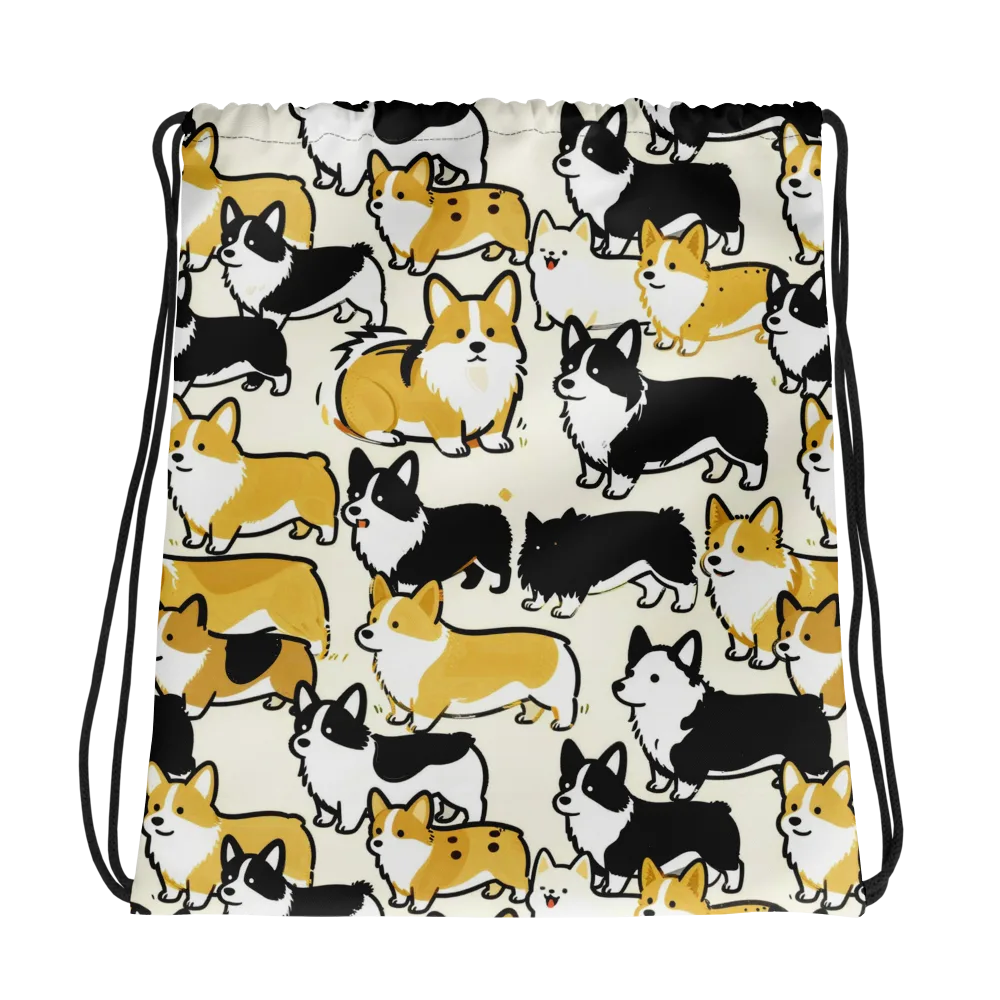 Golden Tails on Drawstring Bag — Photo