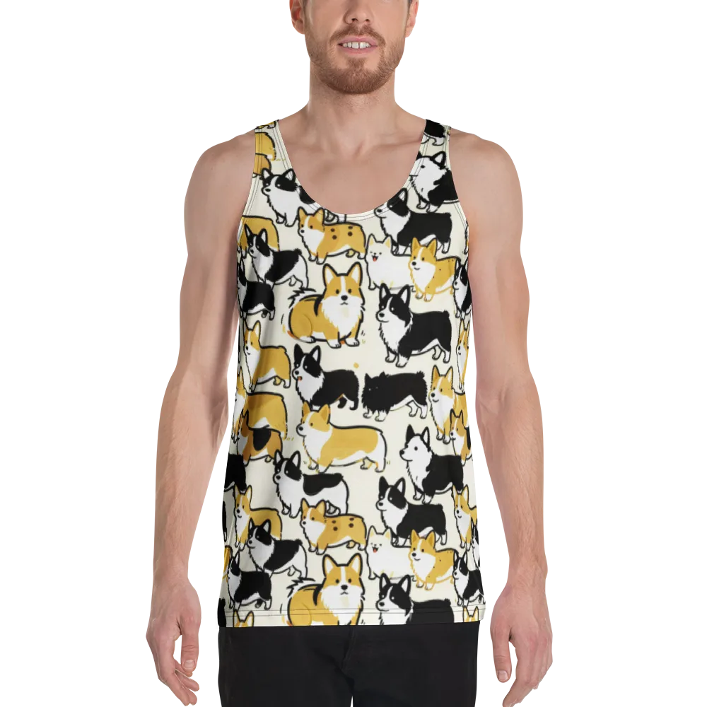 Golden Tails on Men's Tank Top — Front