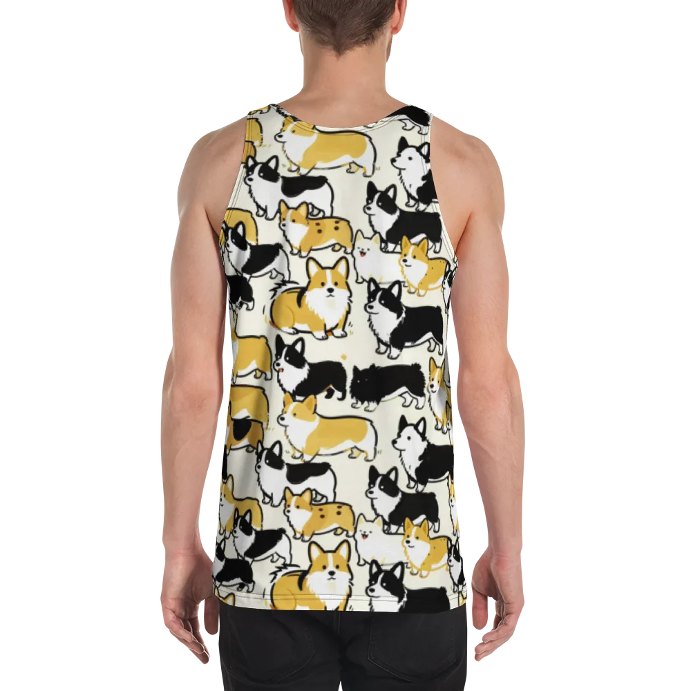 Golden Tails on Men's Tank Top — Back
