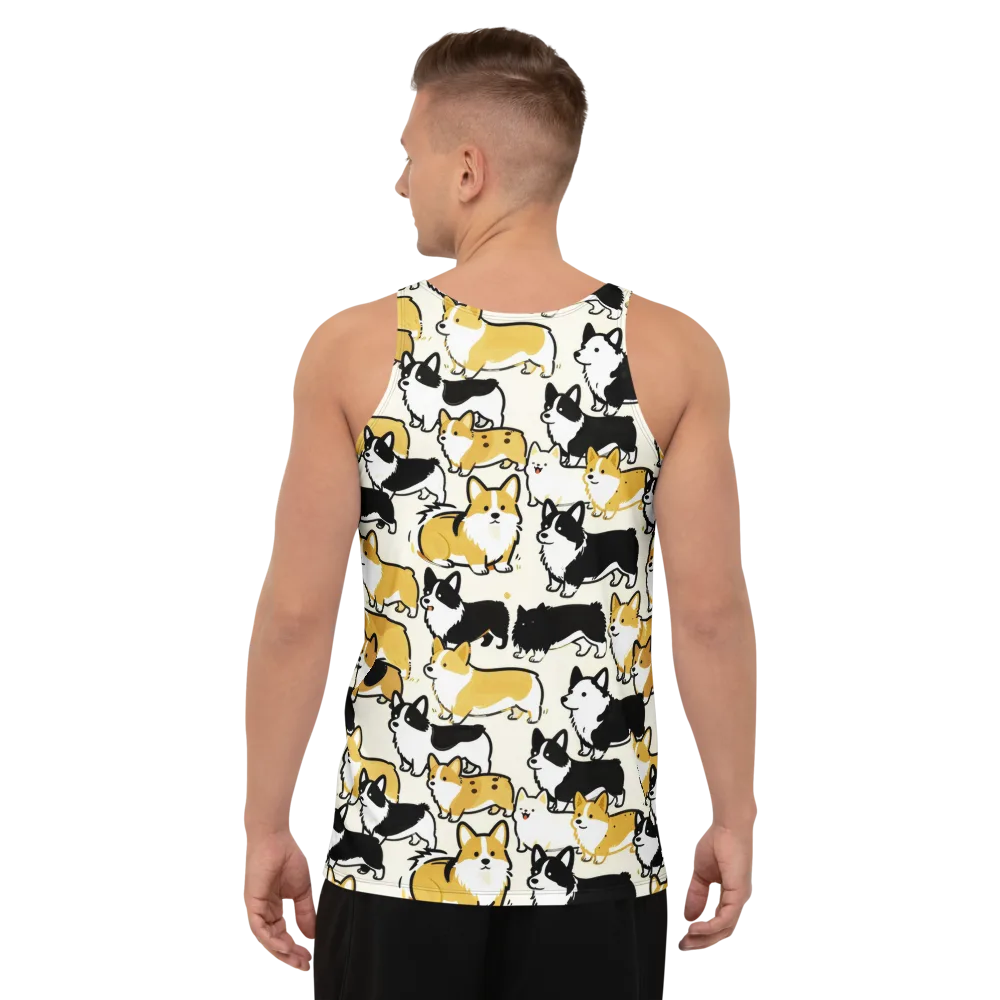 Golden Tails on Men's Tank Top — Back