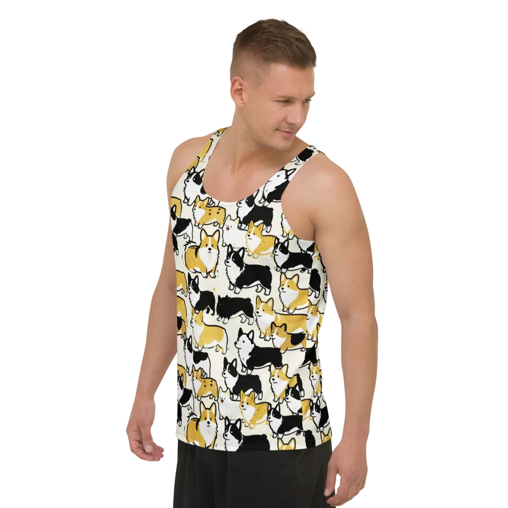 Golden Tails on Men's Tank Top — Left Front
