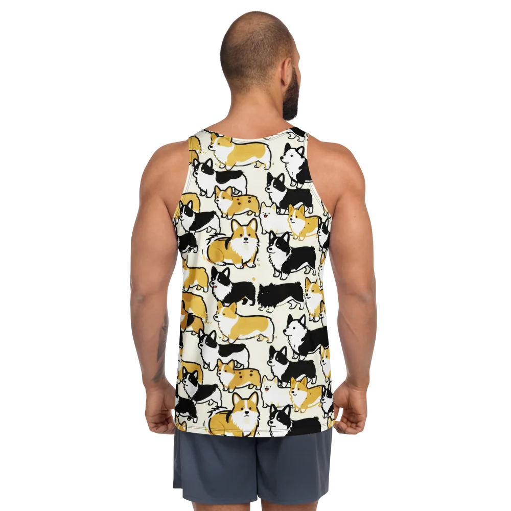 Golden Tails on Men's Tank Top — Back
