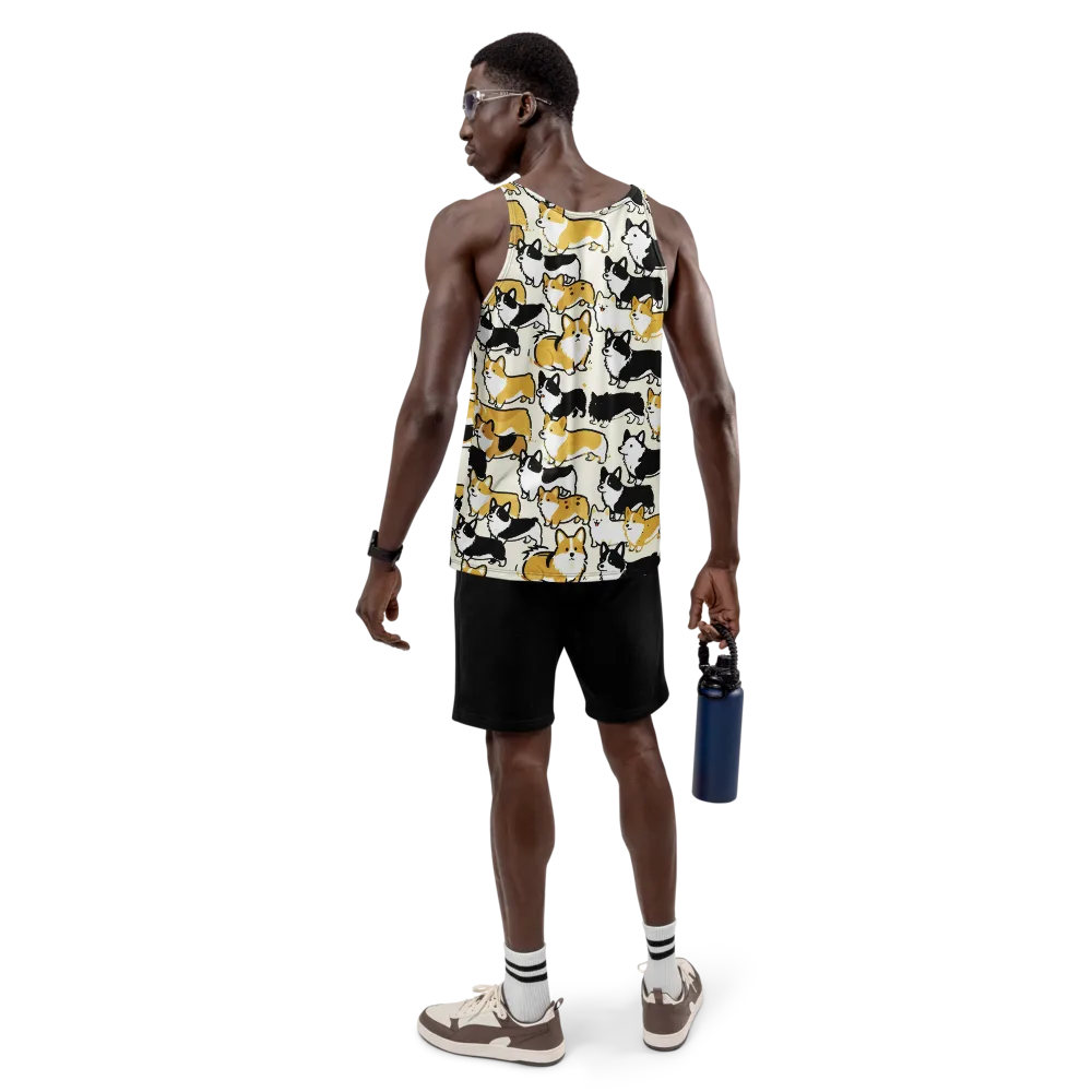 Golden Tails on Men's Tank Top — Back