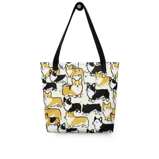 Golden Tails on a Tote Bag