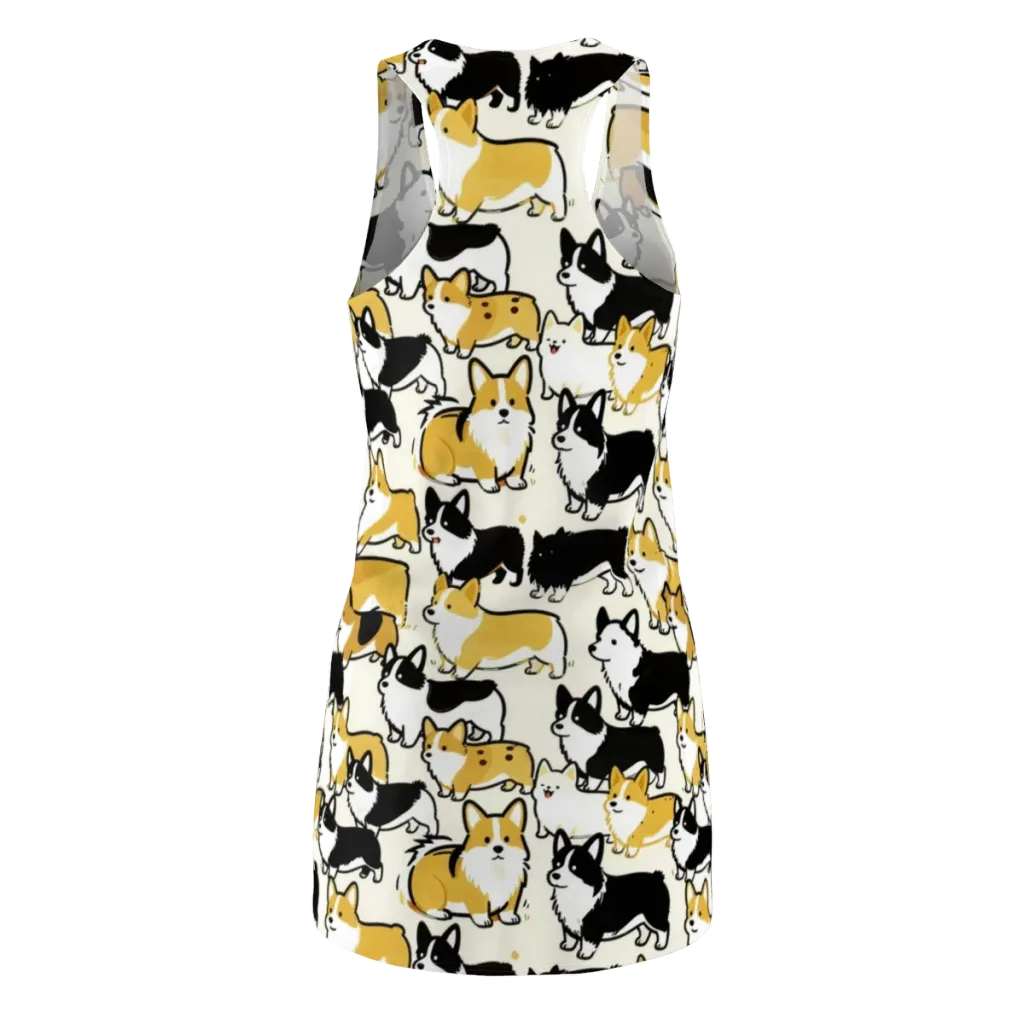 Golden Tails on Racerback Dress — Back
