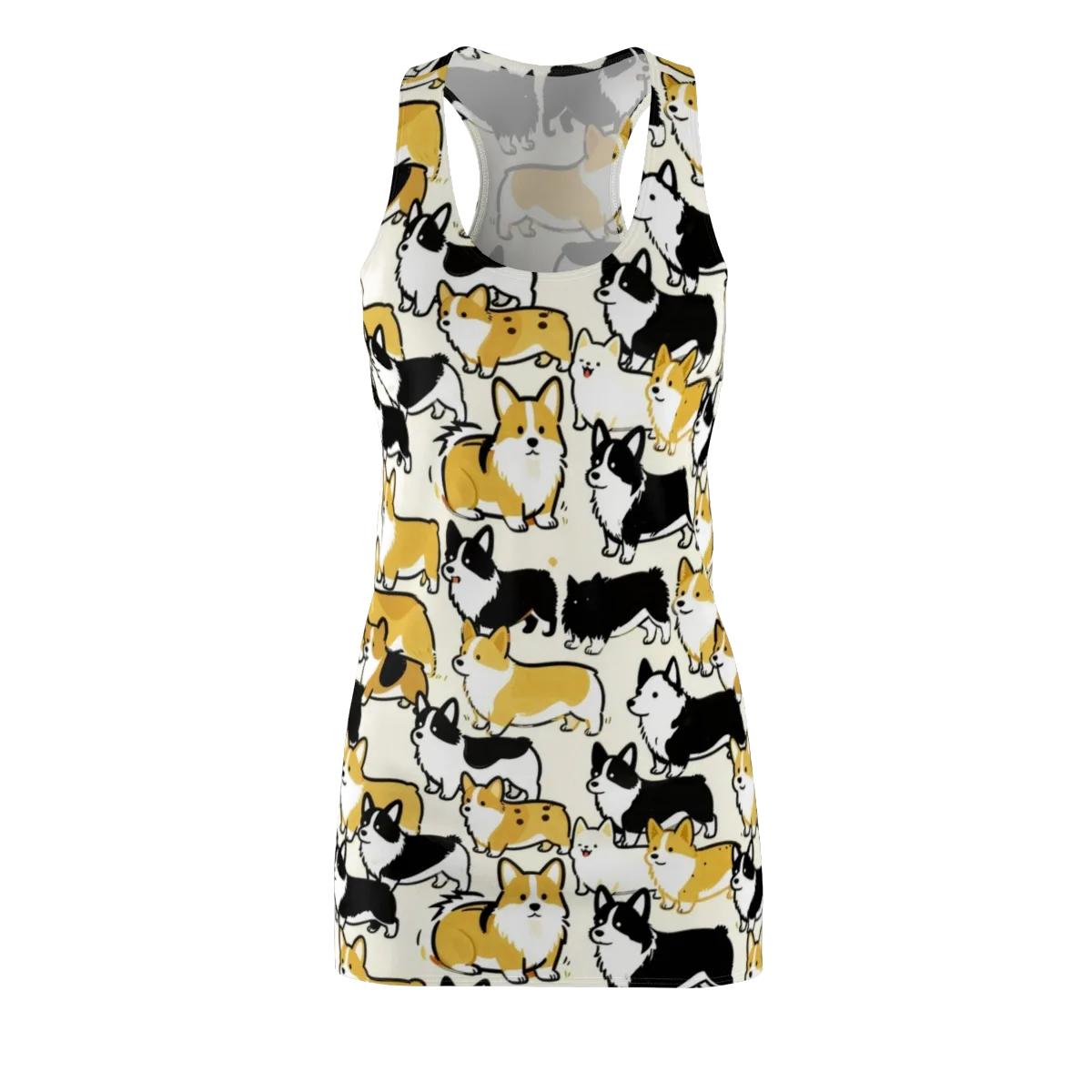 Golden Tails on Racerback Dress — Front
