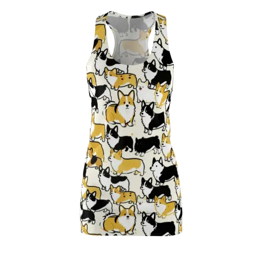 Golden Tails on a Racerback Dress