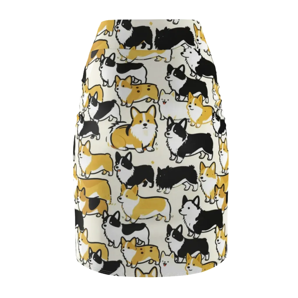 Golden Tails on Pencil Skirt — Back