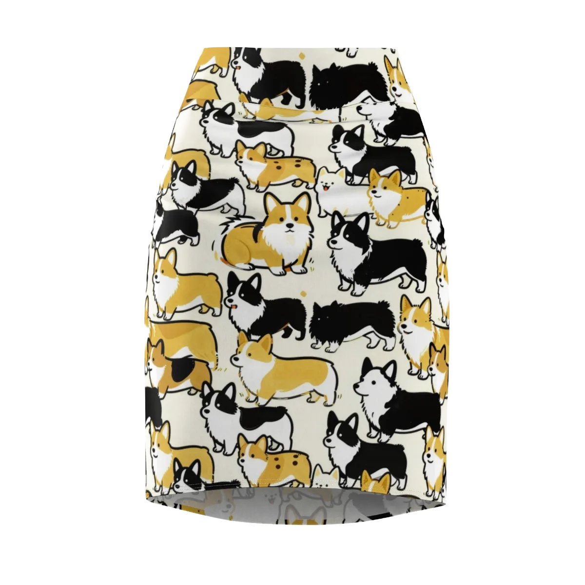 Golden Tails on Pencil Skirt — Front