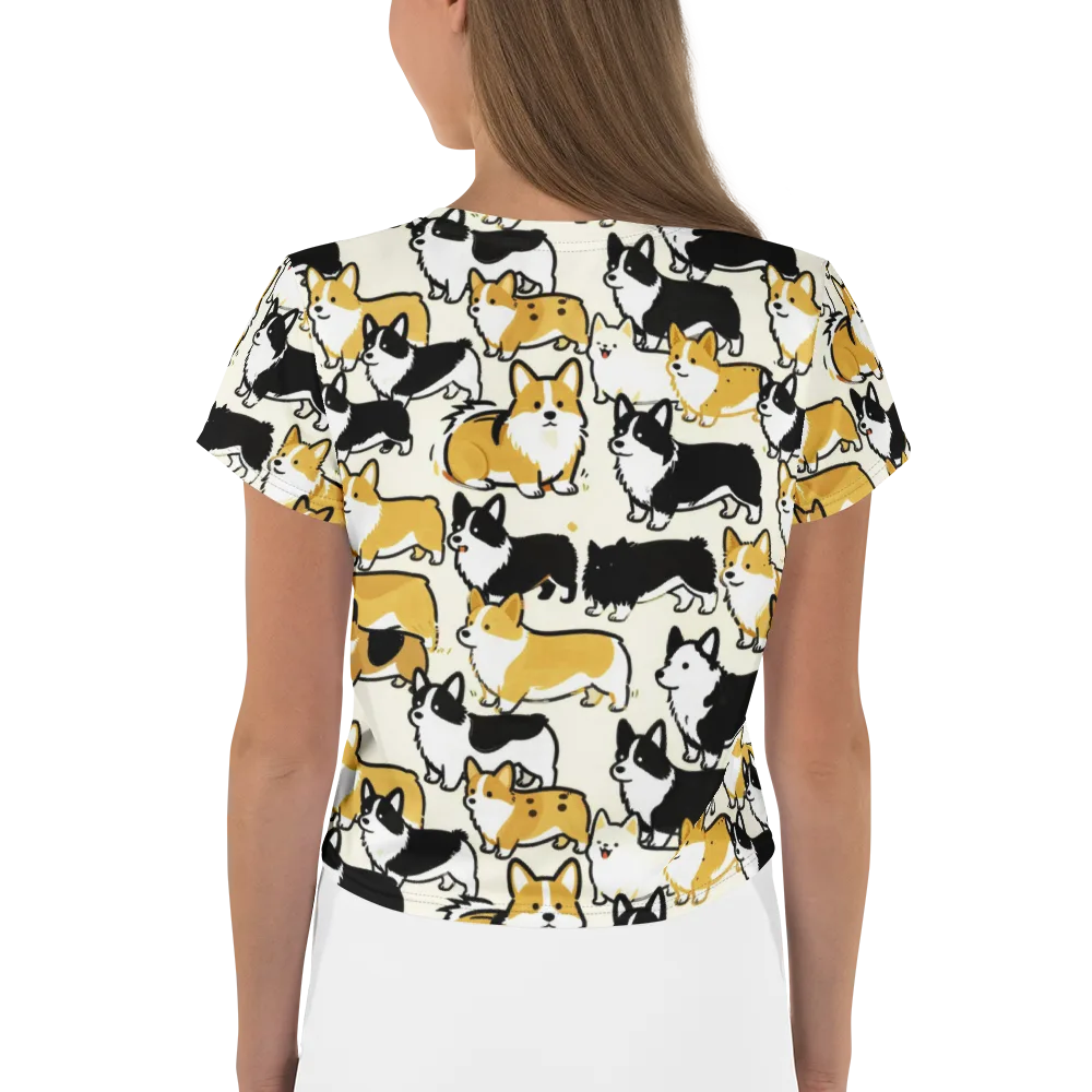 Golden Tails on Crop Tee — Back