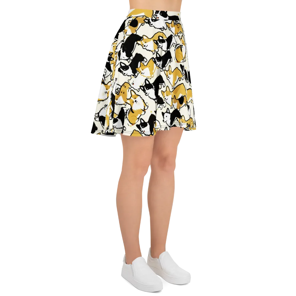 Golden Tails on Skater Skirt — Right