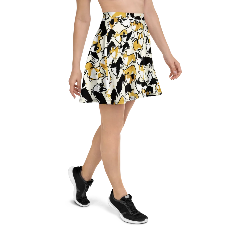 Golden Tails on Skater Skirt — Right