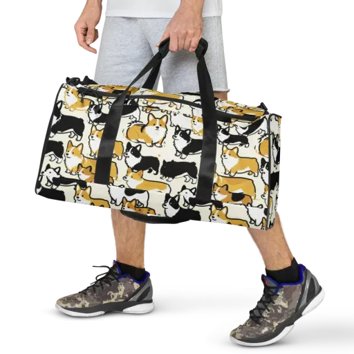 Golden Tails on a Duffle Bag