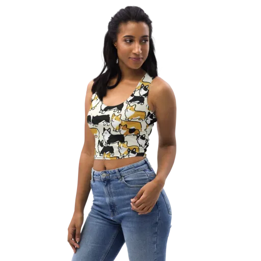 Golden Tails on a Crop Top