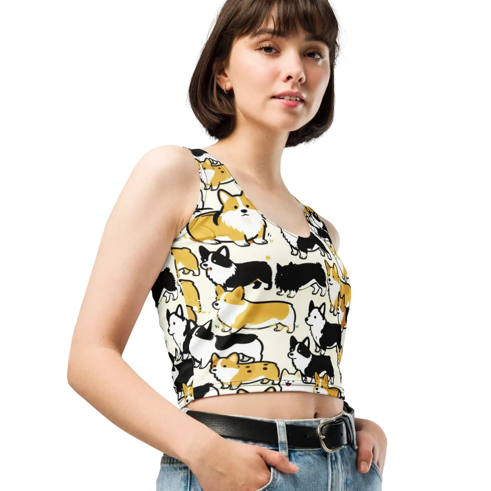 Golden Tails on Crop Top — Right Front