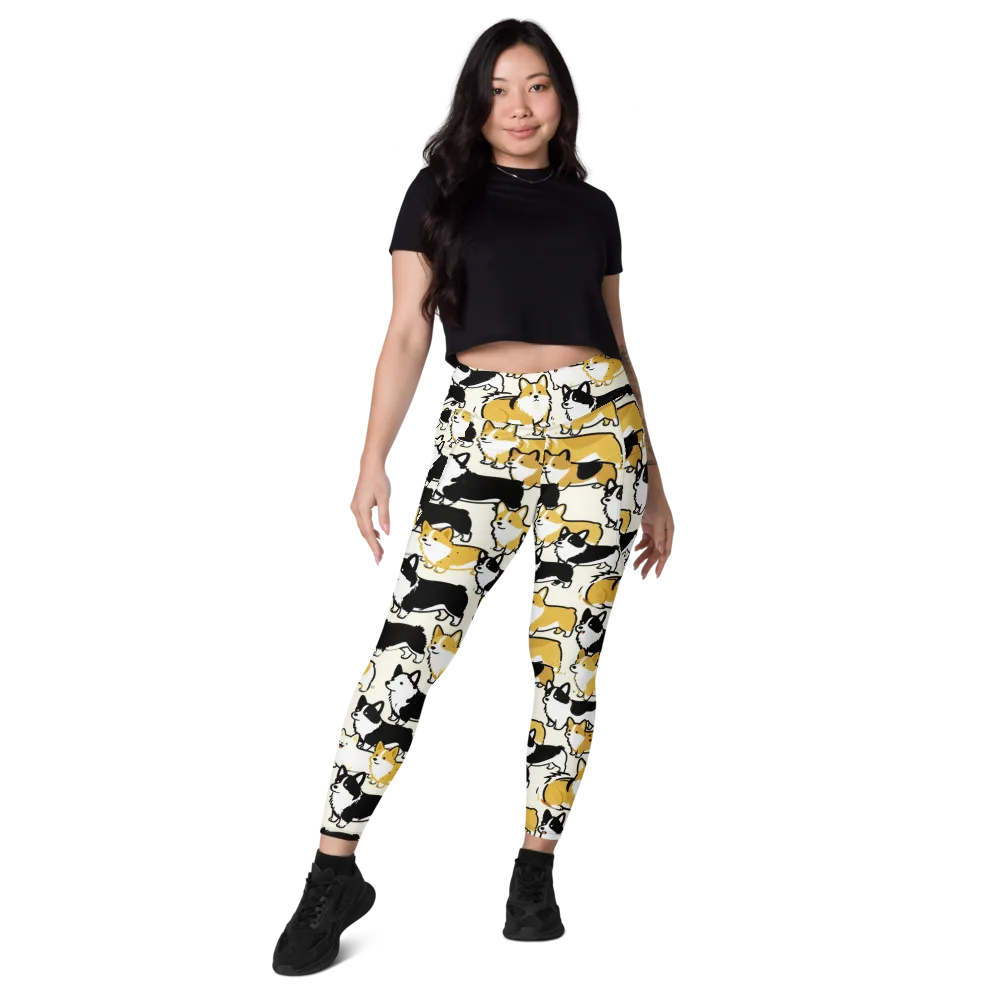 Golden Tails on Leggings with Pockets — Front