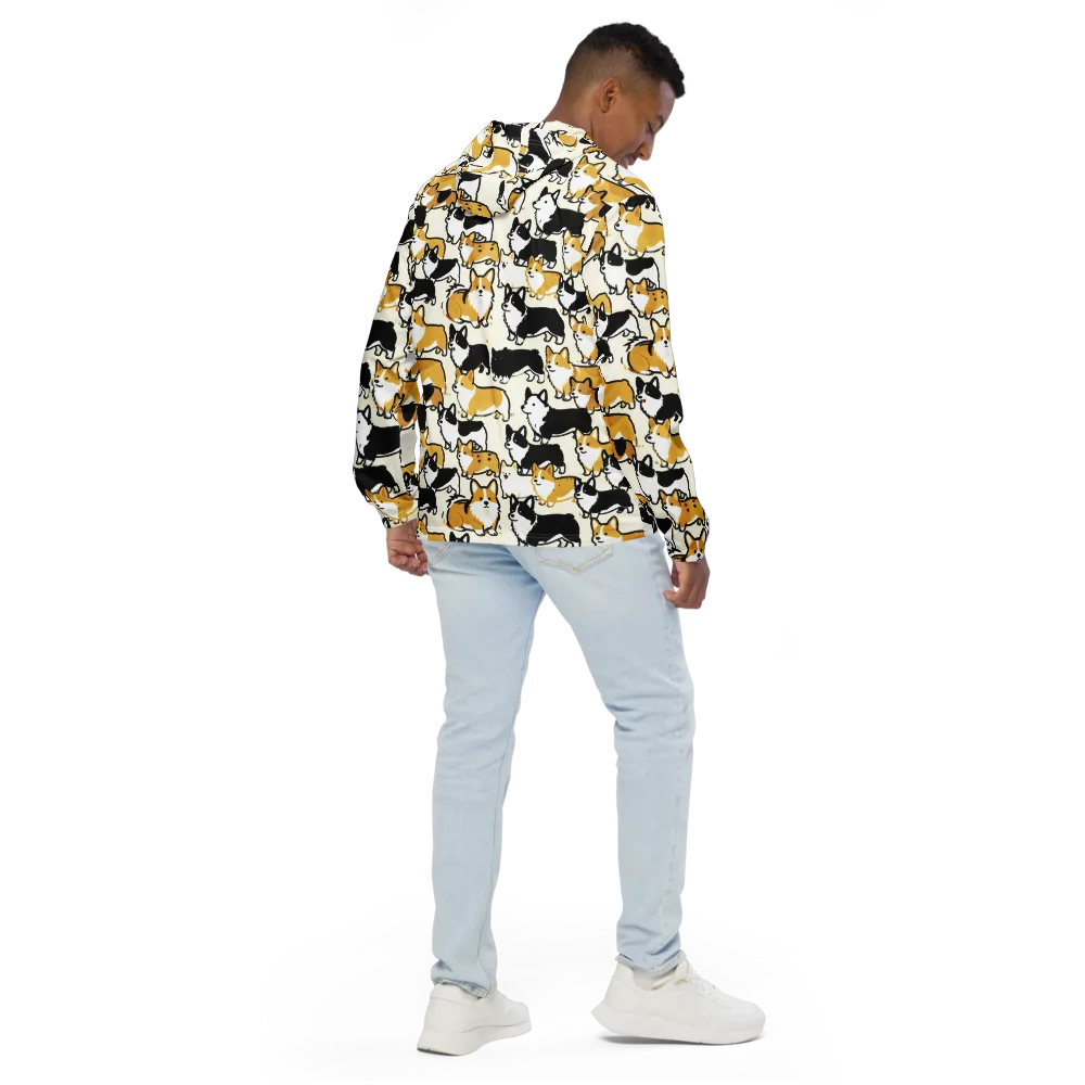 Golden Tails on Men's Windbreaker — Back