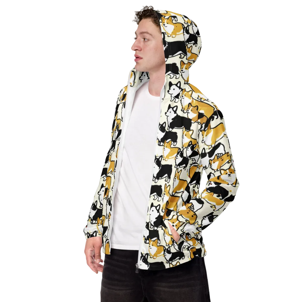 Golden Tails on Men's Windbreaker — Left Front