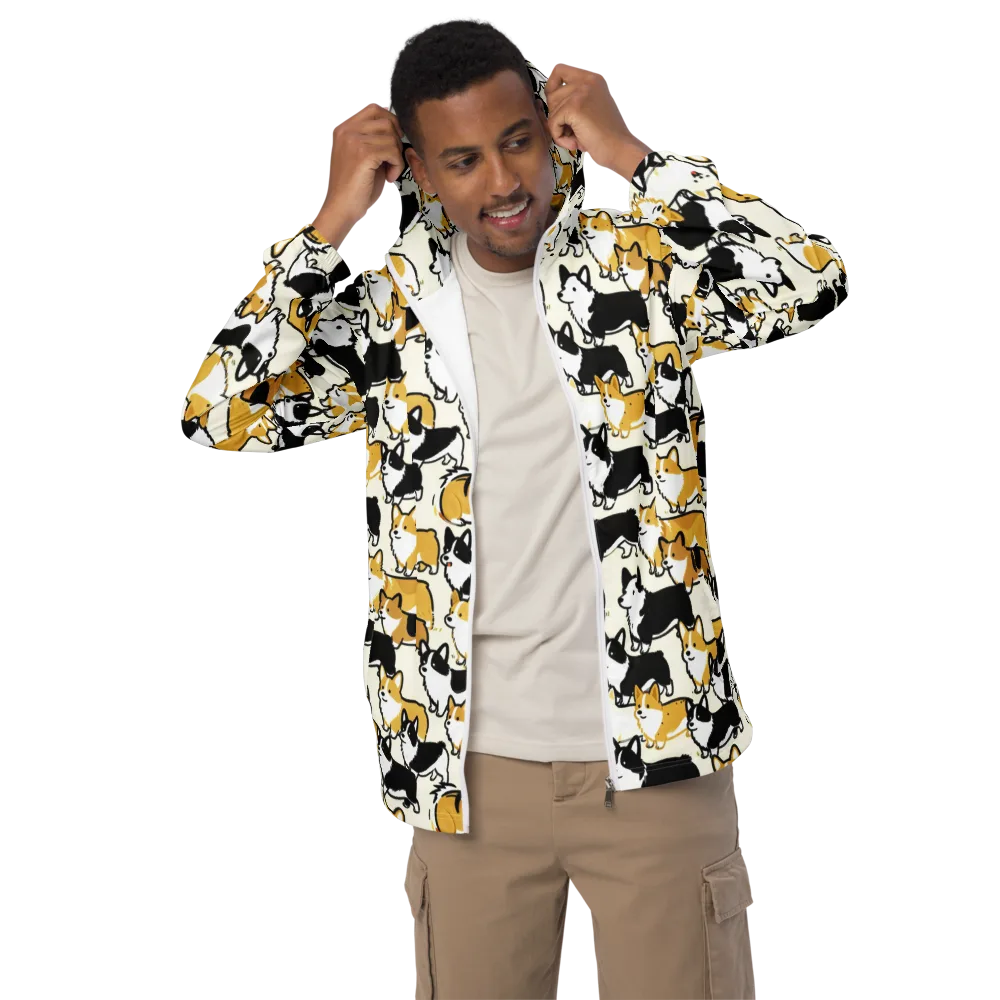 Golden Tails on Men's Windbreaker — Front