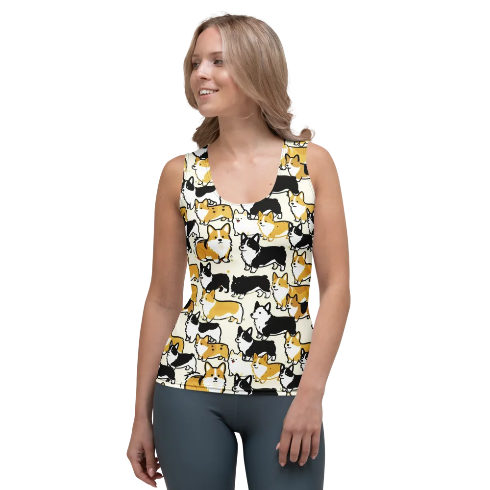 Golden Tails on Women's Tank Top — Front