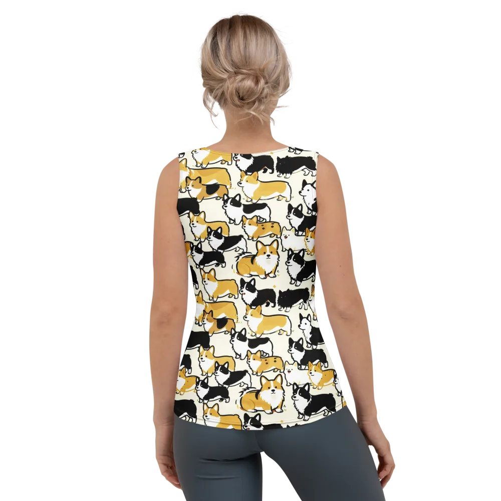 Golden Tails on Women's Tank Top — Back