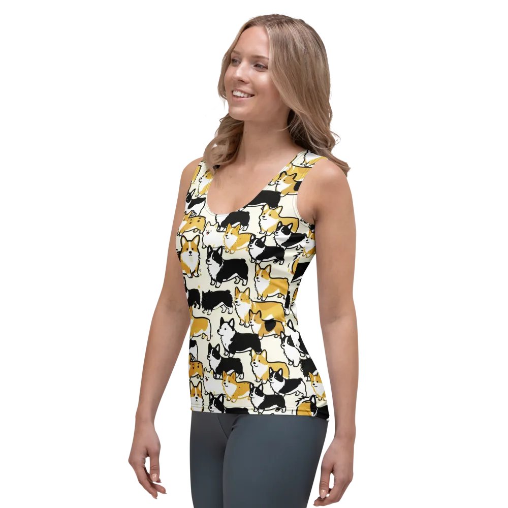 Golden Tails on Women's Tank Top — Left Front