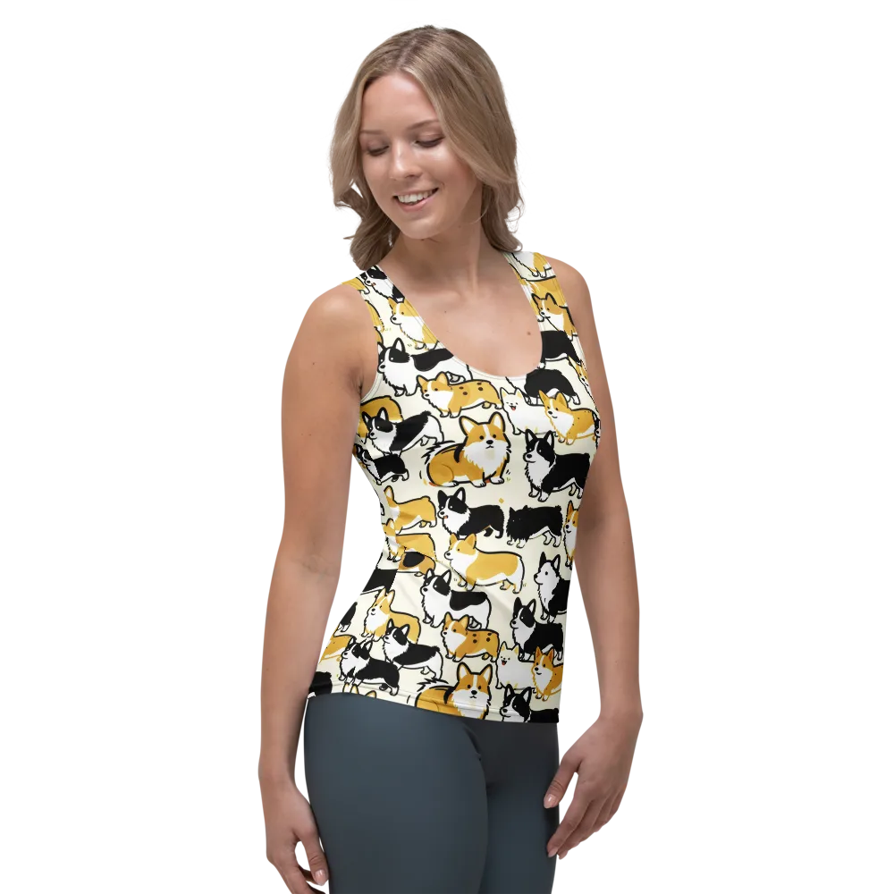 Golden Tails on Women's Tank Top — Right Front
