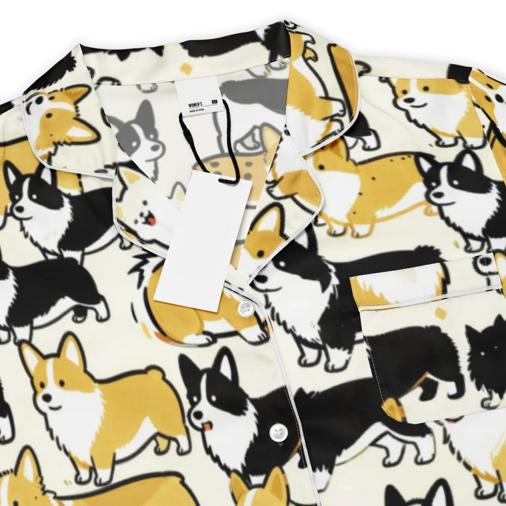 Golden Tails on Women's Short Sleeve Pajama Top — Product details