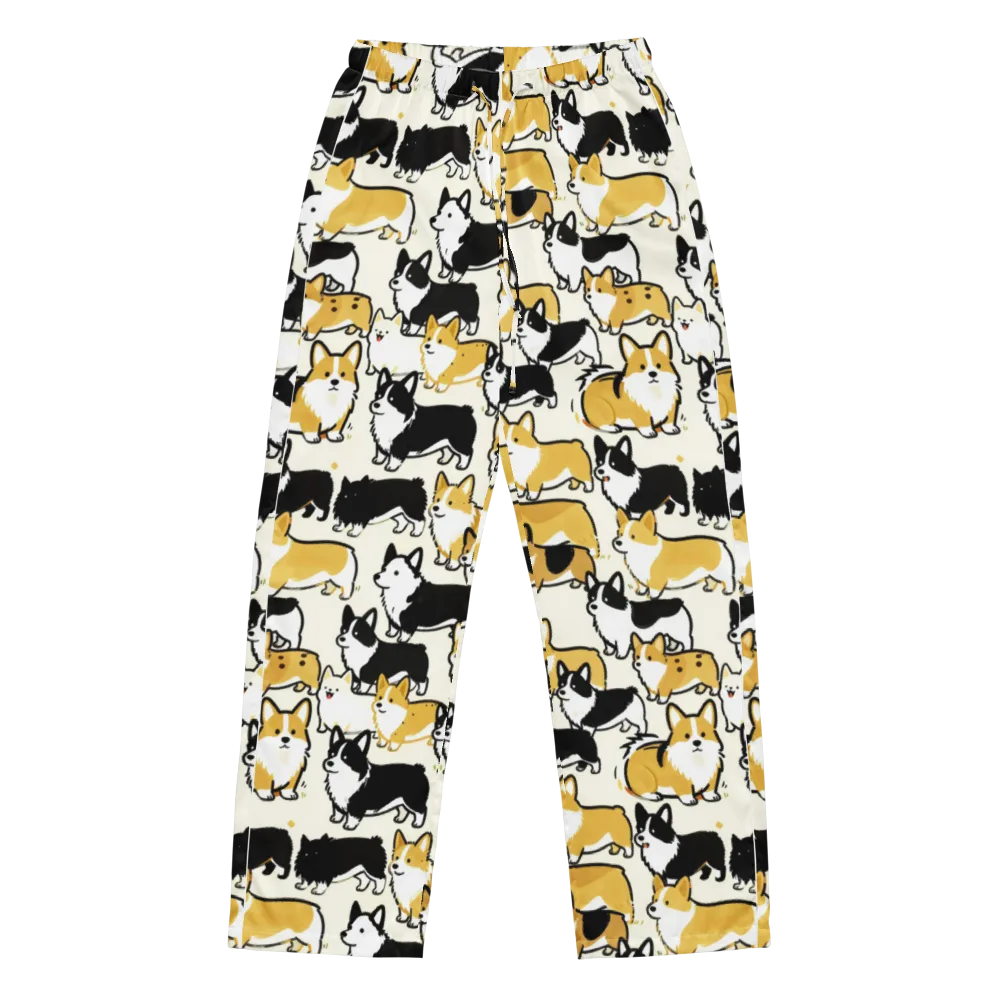 Golden Tails on Women's Pajama Pants — Front