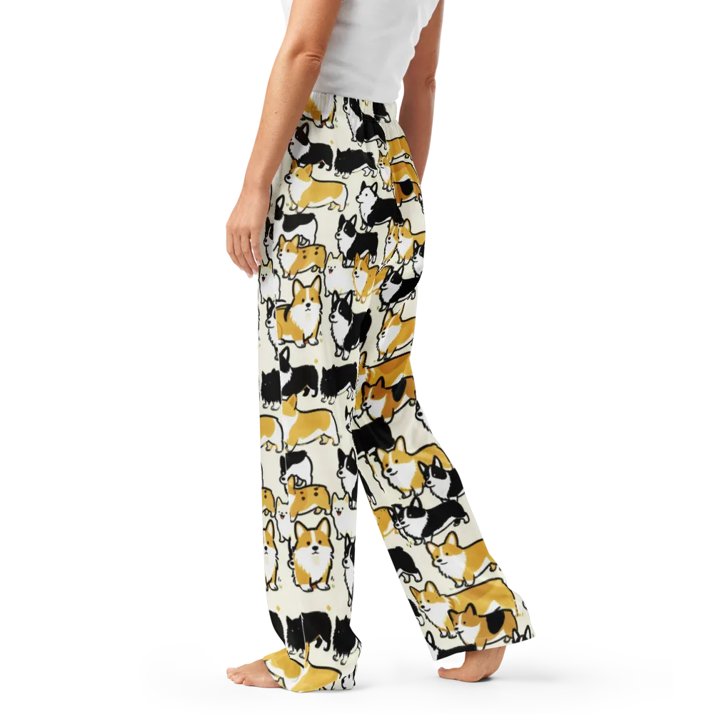Golden Tails on Women's Pajama Pants — Left