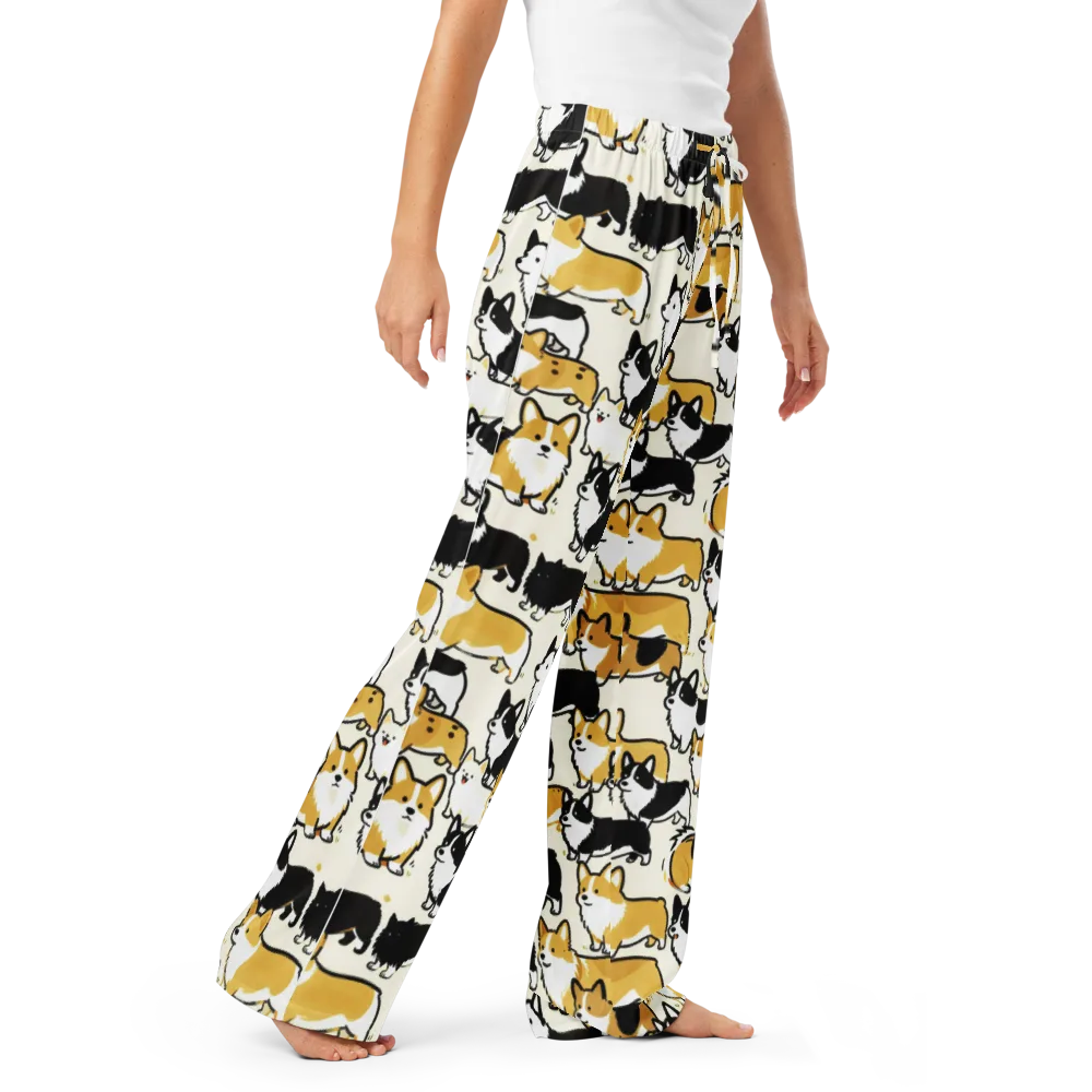 Golden Tails on Women's Pajama Pants — Right Front