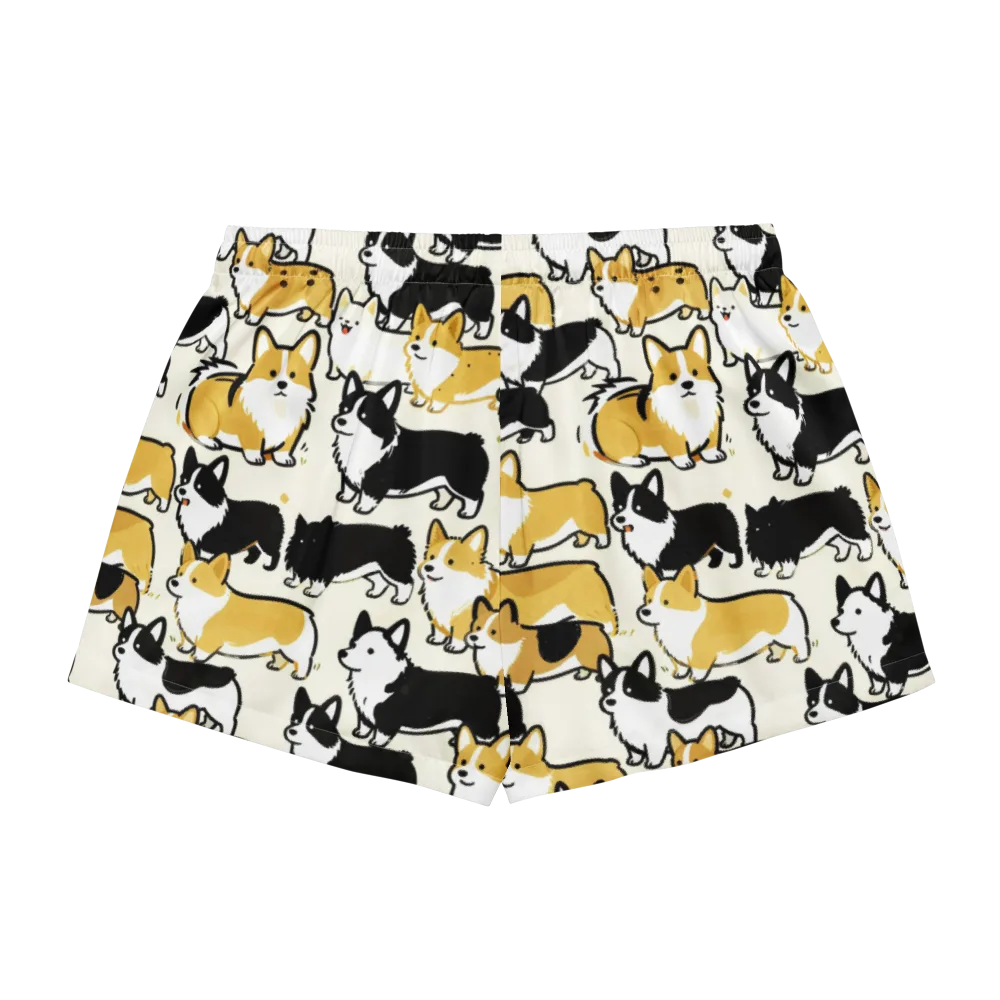 Golden Tails on Women's Pajama Shorts — Back