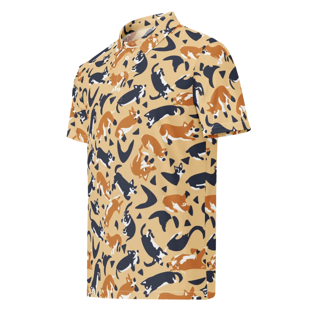 Midnight Herd on Men's Slim Fit Polo Shirt — Left Front
