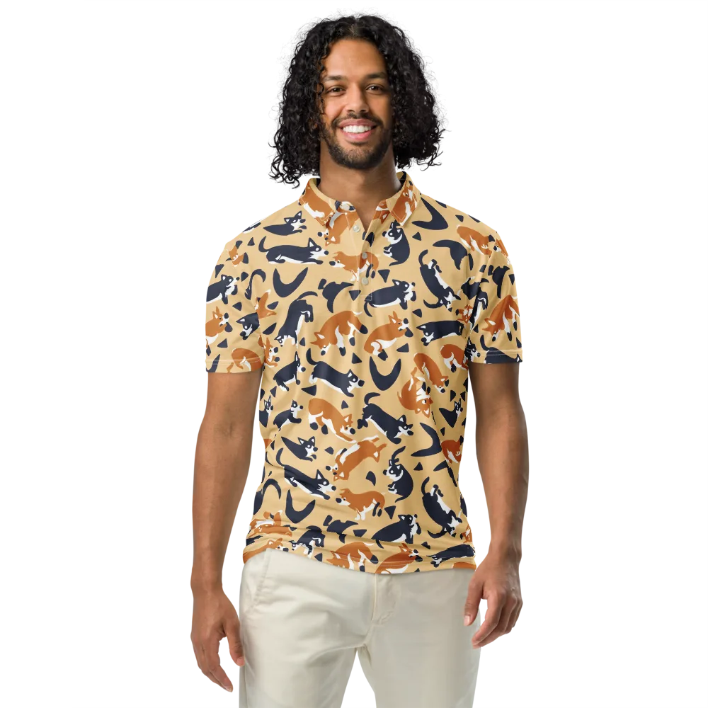 Midnight Herd on Men's Slim Fit Polo Shirt — Front