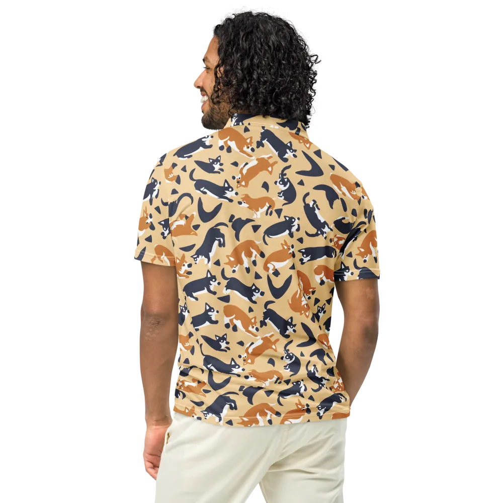 Midnight Herd on Men's Slim Fit Polo Shirt — Back