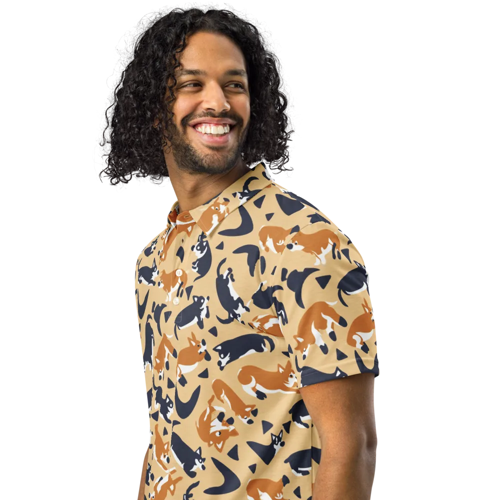 Midnight Herd on Men's Slim Fit Polo Shirt — Left Front