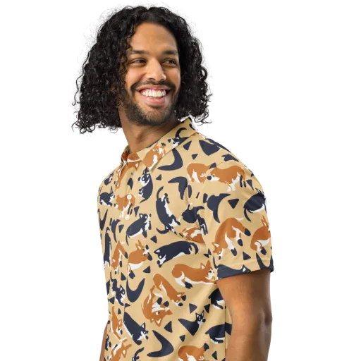 Midnight Herd on a Men's Slim Fit Polo Shirt