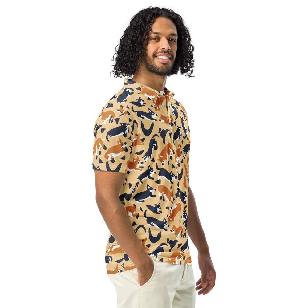 Midnight Herd on Men's Slim Fit Polo Shirt — Right Front
