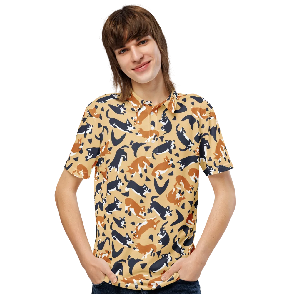 Midnight Herd on Men's Slim Fit Polo Shirt — Front