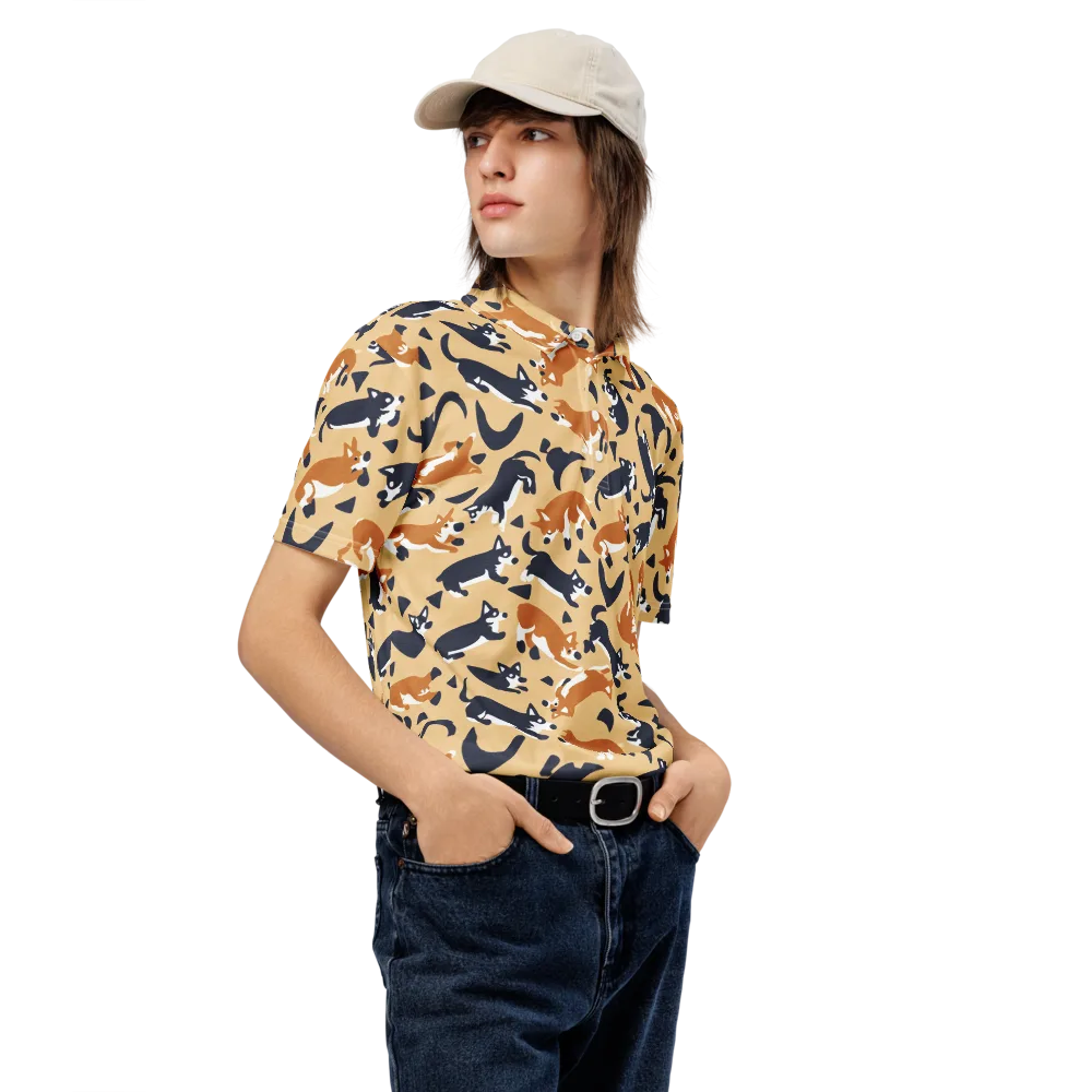 Midnight Herd on Men's Slim Fit Polo Shirt — Right Front