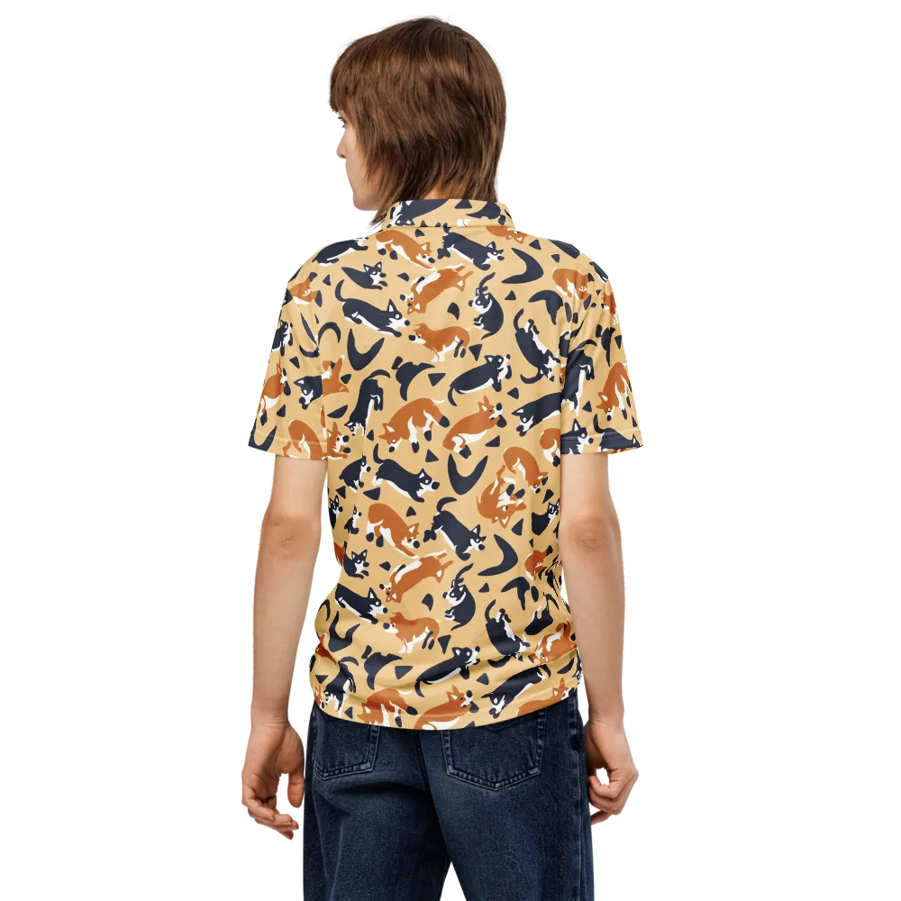 Midnight Herd on Men's Slim Fit Polo Shirt — Back