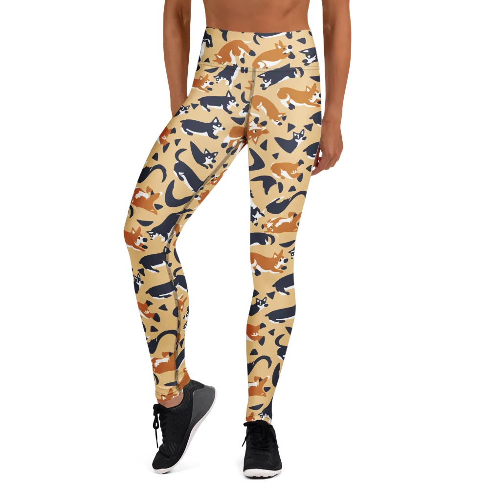 Midnight Herd on Yoga Leggings — Front