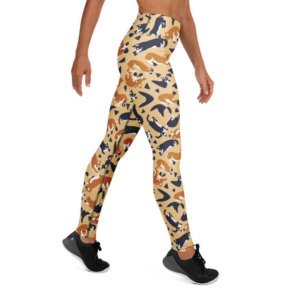 Midnight Herd on Yoga Leggings — Right